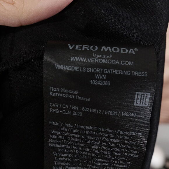 VERO MODA VMHADDIE LS SHORT GATHERING DRESS FLORAL SHEER WOMENS SIZE S NEW! - Picture 9 of 11
